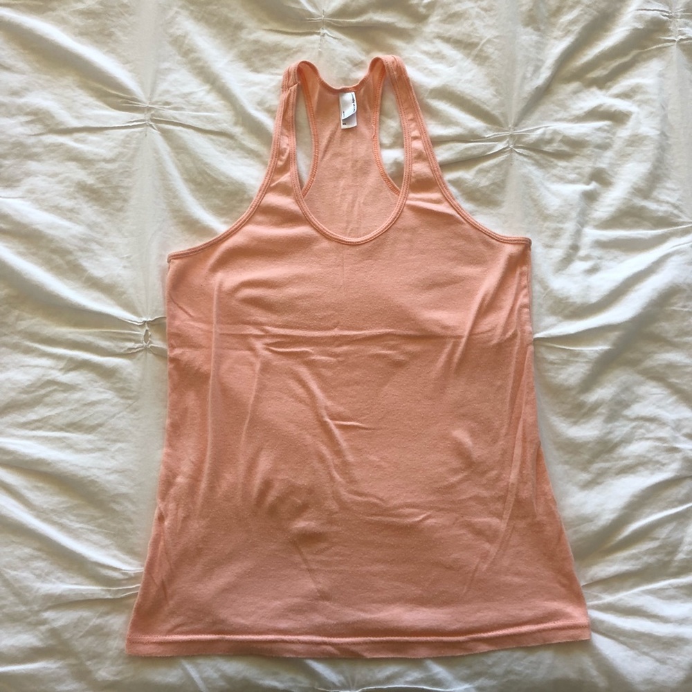 Matte neon orange American Apparel basic tank top